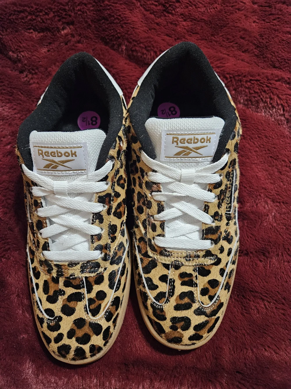 Reebok Leopard Print Sneakers with White Laces